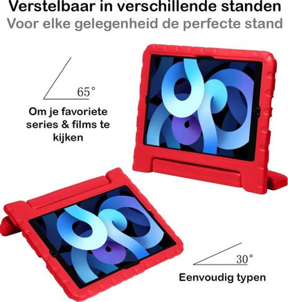 iPad Air 2020 Hoesje Kids Cover Bumper - Rood