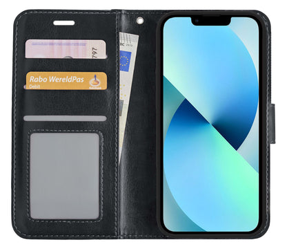 iPhone 13 Pro Hoesje Bookcase Cover Uitneembaar - Zwart