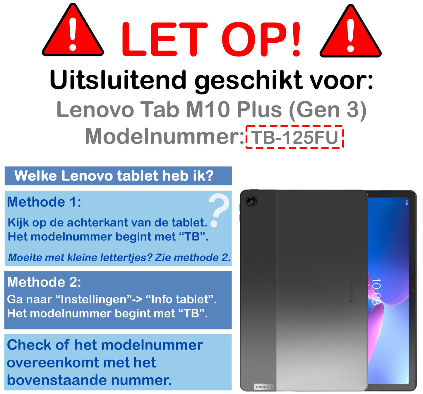 Lenovo Tab M10 Plus 3rd Gen Hoesje Book Case - Donkergroen