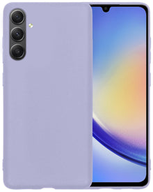 Samsung A34 Hoesje Siliconen Backcover Lichtgewicht - Lila