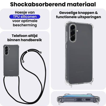 Samsung A26 Hoesje met Koord Backcover Shockproof - Transparant