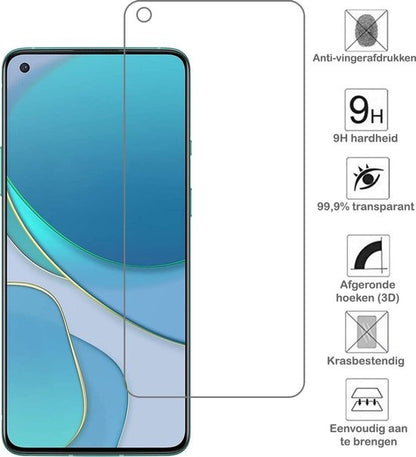 OnePlus 8T Screenprotector Tempered Glass