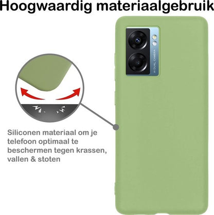 OPPO A77 Hoesje Siliconen - Groen