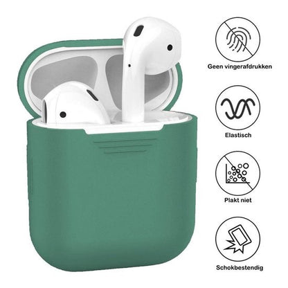 AirPods 2 Hoesje Siliconen Lichtgewicht - Midnight Green