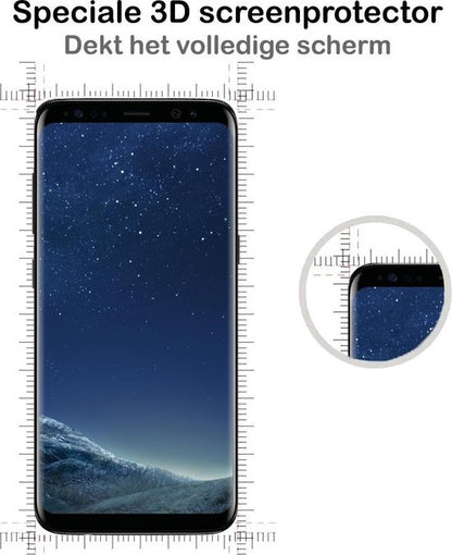 Samsung S8 Screenprotector Full Cover Tempered Glass