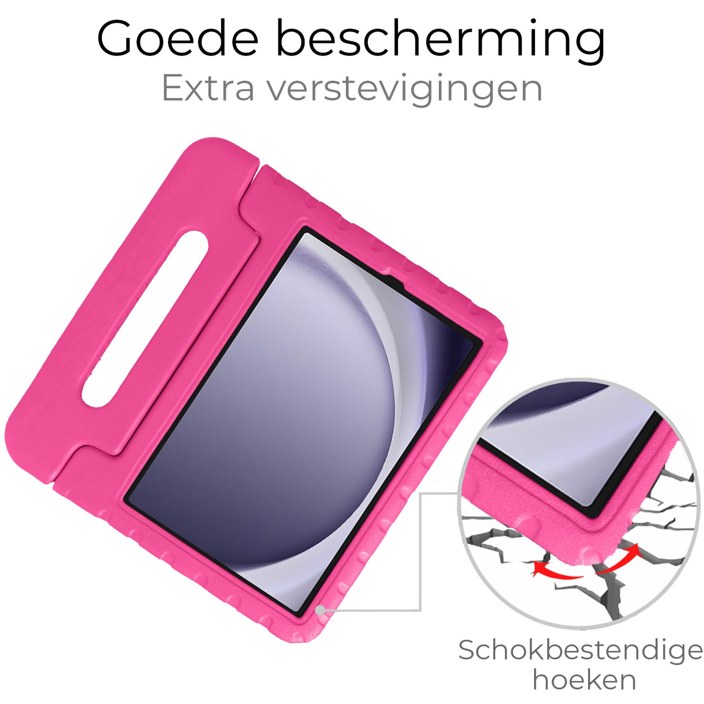 Samsung Galaxy Tab A9 Hoesje Kids Cover Bumper - Roze