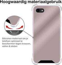 iPhone SE 2020 Hoesje Shockproof Backcover Siliconen - Rosé goud