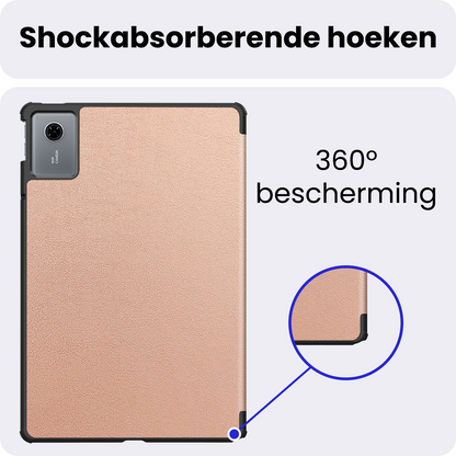 Lenovo Idea Tab Trifold Bookcase Hoes - Rosé goud