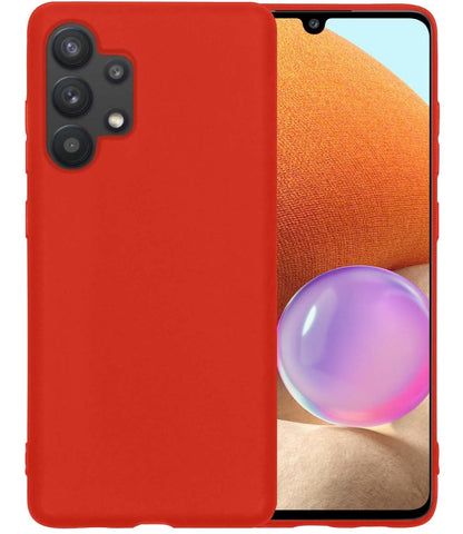 Samsung A32 4G Hoesje Siliconen Backcover Lichtgewicht - Rood