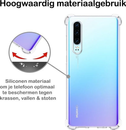 Huawei P30 Hoesje Shockproof Backcover Siliconen - Transparant