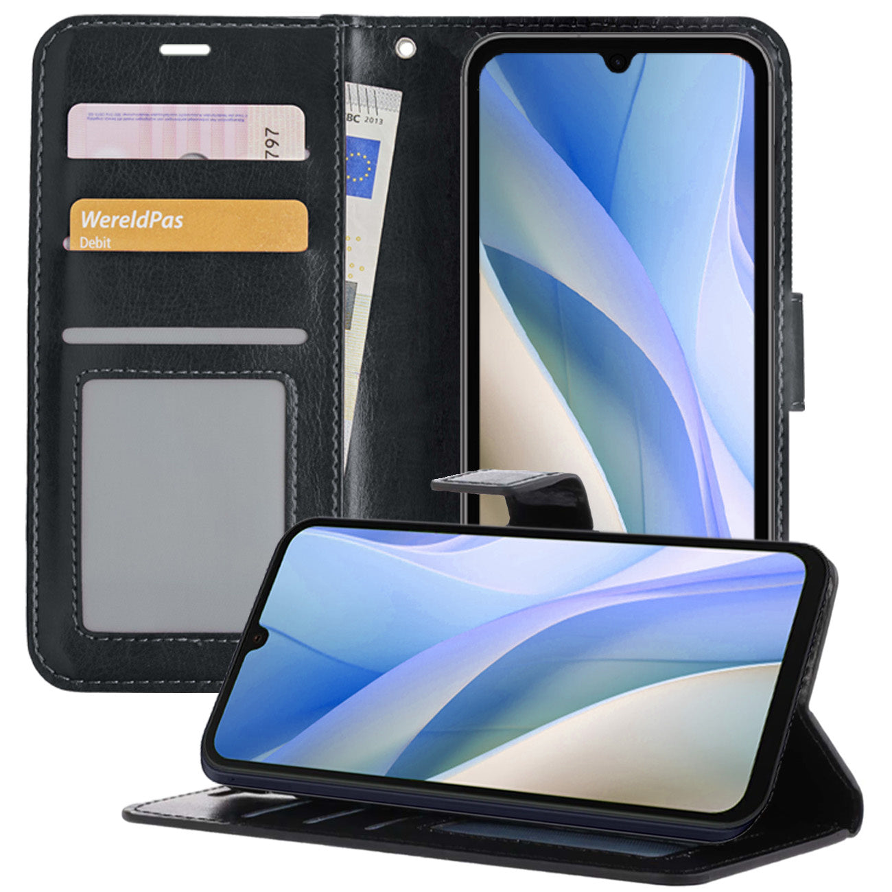 Samsung A15 Hoesje Book Case Kunstleer - Zwart