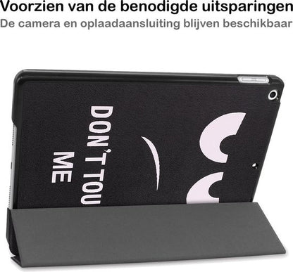 iPad 10.2 2020 Trifold Bookcase Hoes - Don't Touch Me
