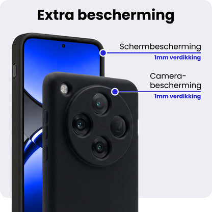 OPPO Find X8 Pro Hoesje Siliconen Backcover Lichtgewicht - Zwart