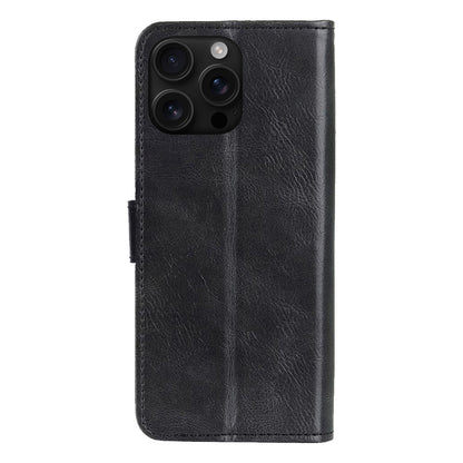 iPhone 16 Pro Max Hoesje Bookcase Cover met Kaarthouder - Zwart