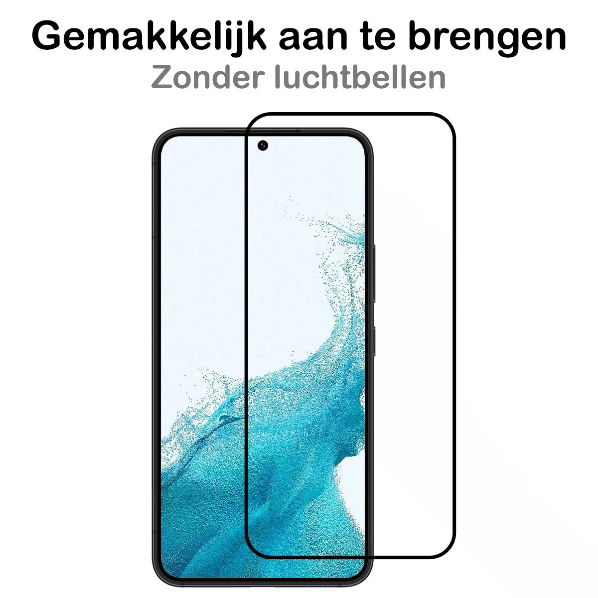 Samsung S22 Plus Screenprotector Full Cover Tempered Glass