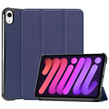 iPad Mini 6 Trifold Bookcase Hoes - Donkerblauw