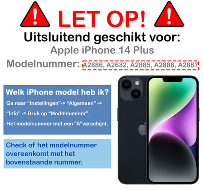 iPhone 14 Plus Hoesje Geschikt voor Magsafe Backcover Shockproof - Zwart