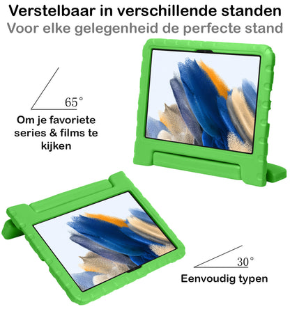 Samsung Galaxy Tab A8 Kinderhoes Shockabsorberend Foam - Groen