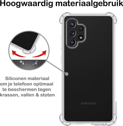 Samsung A32 4G Hoesje Shockproof Backcover Siliconen - Transparant