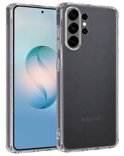 Samsung S26 Ultra Hoesje Siliconen Backcover Lichtgewicht - Transparant