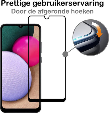 Samsung A02s Screenprotector Gehard Glas - Full Screen