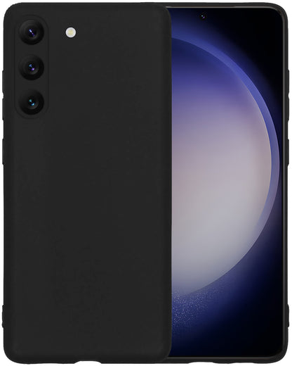 Samsung S23 Plus Hoesje Siliconen Backcover Lichtgewicht - Zwart