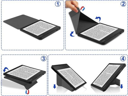 Kobo Libra 2 Trifold Bookcase Hoes - Donkergroen