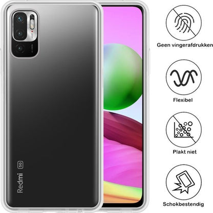 Xiaomi Redmi Note 10 5G Hoesje Siliconen Backcover Lichtgewicht - Transparant