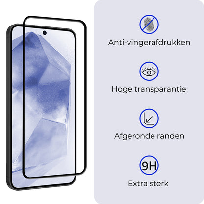 Samsung A55 Screenprotector Full Cover Tempered Glass