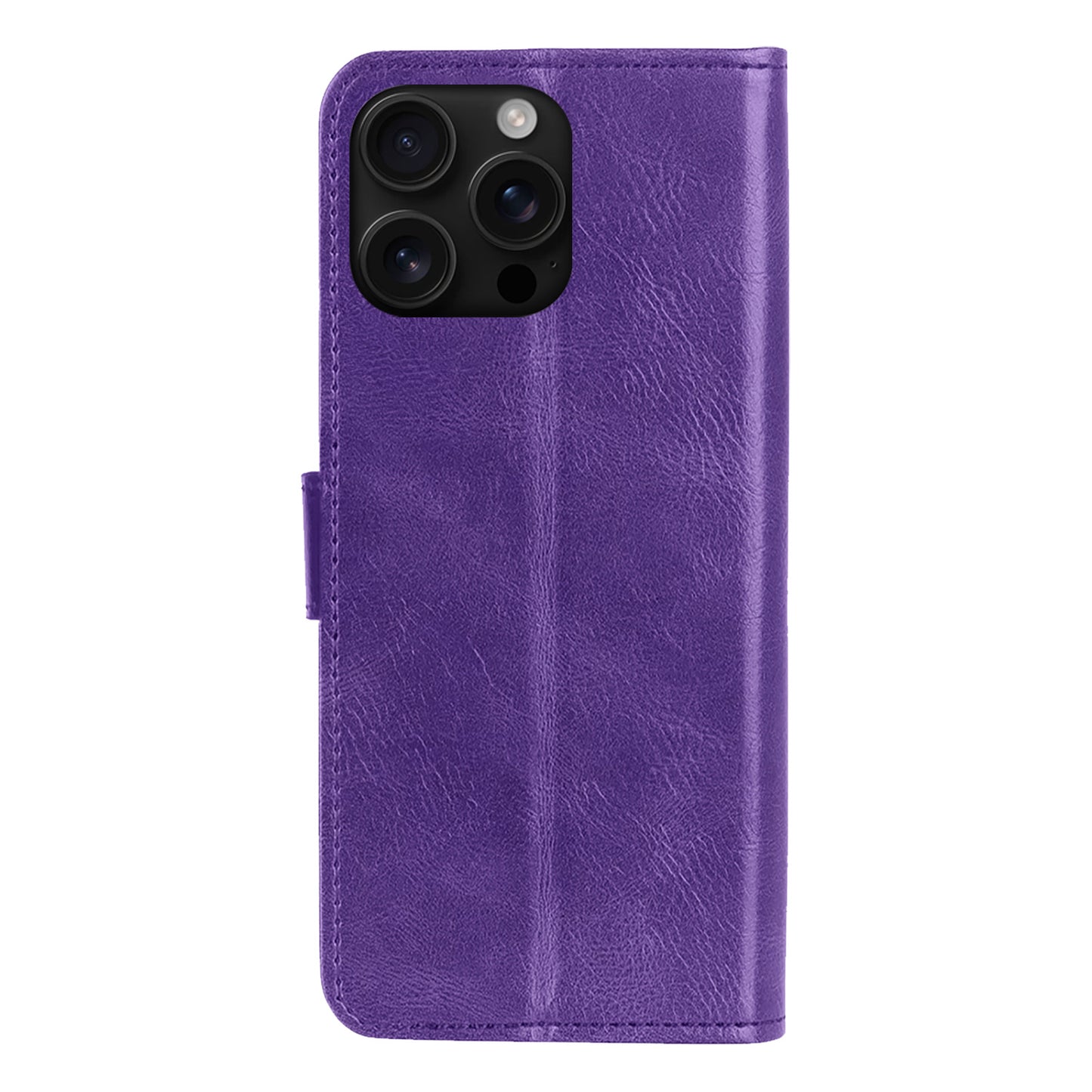 iPhone 16 Pro Hoesje Book Case Kunstleer - Paars