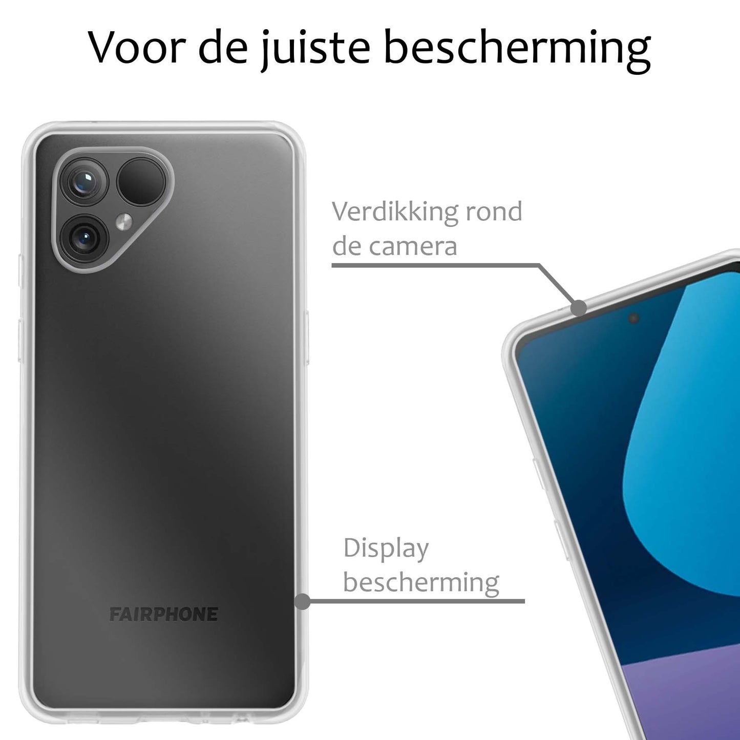 Fairphone 5 Hoesje Siliconen - Transparant