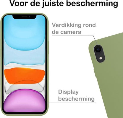 iPhone XR Hoesje Siliconen Backcover Lichtgewicht - Groen