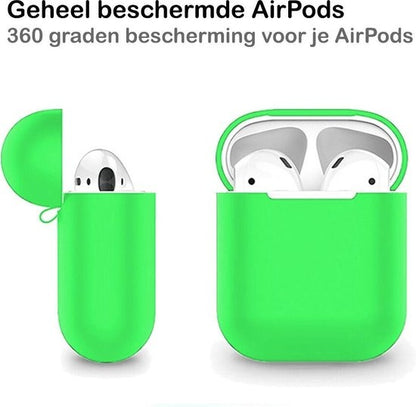 AirPods 2 Hoesje Siliconen Lichtgewicht - Groen