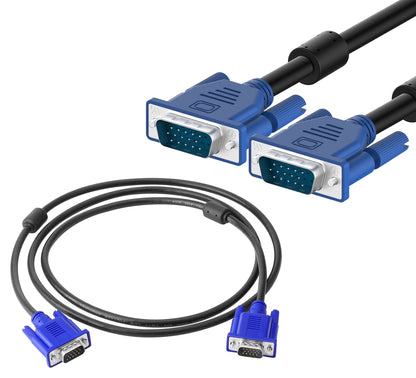 VGA Kabel Adapter Verlengkabel - VGA naar VGA Monitor Kabel 1080p HD - 1.5 Meter - Blauw