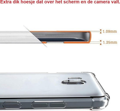 Samsung Galaxy A7 2018 Hoesje Shockproof Backcover Siliconen - Transparant