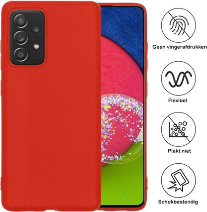 Samsung A52s Hoesje Siliconen Backcover Lichtgewicht - Rood