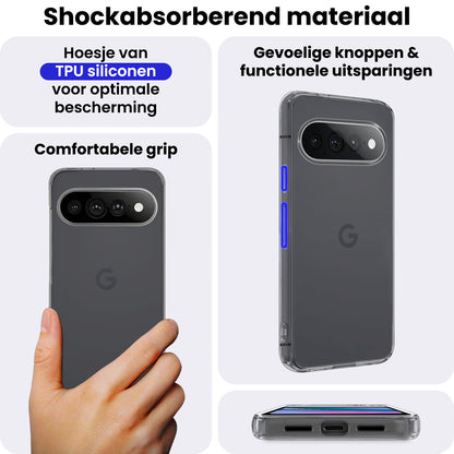Google Pixel 11 Pro XL Hoesje Siliconen Backcover Lichtgewicht - Transparant