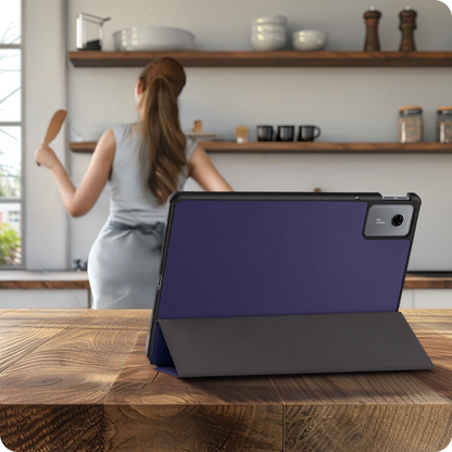 Lenovo Idea Tab Trifold Bookcase Hoes - Donkerblauw