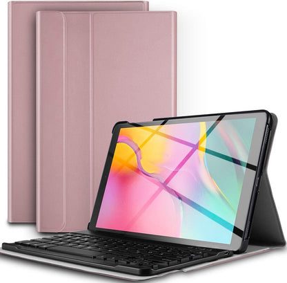 Samsung Galaxy Tab A 10.1 2019 Hoesje Toetsenbord Case Kunstleer - Rosðð goud