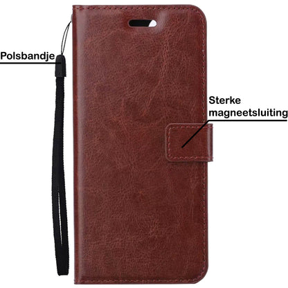 Samsung A03s Hoesje Bookcase Cover met Kaarthouder - Bruin
