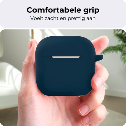 AirPods 4 Hoesje Siliconen Krasbestendig - Navy