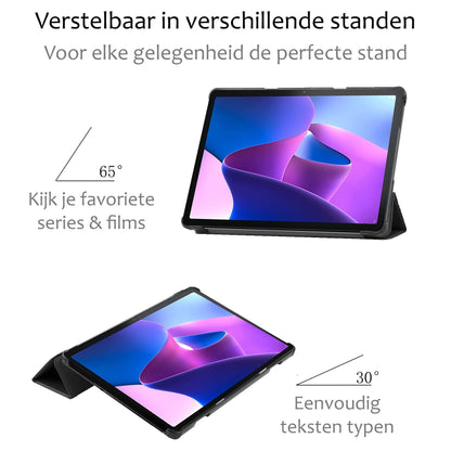 Lenovo Tab M10 (3rd gen) Trifold Bookcase Hoes - Zwart