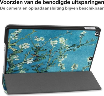 iPad 10.2 2020 Trifold Bookcase Hoes - Bloesem