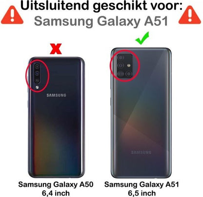 Samsung A51 Hoesje Siliconen Backcover Lichtgewicht - Wit