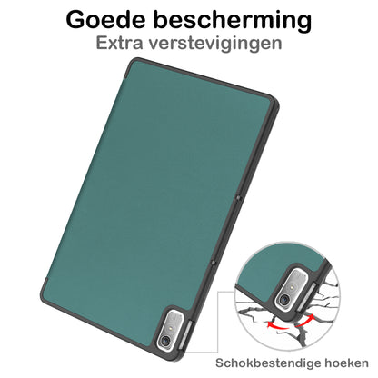 Lenovo Tab P11 (2e Gen) Hoesje Book Case - Donkergroen