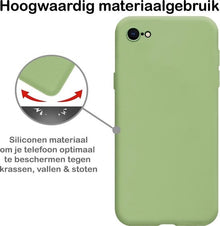 iPhone 8 Hoesje Siliconen Backcover Lichtgewicht - Groen