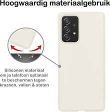Samsung A52 Hoesje Siliconen Backcover Lichtgewicht - Wit