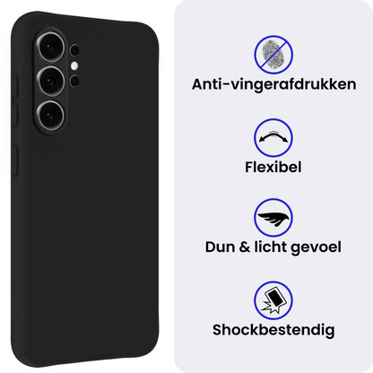 Samsung S26 Ultra Hoesje Siliconen Backcover Lichtgewicht - Zwart
