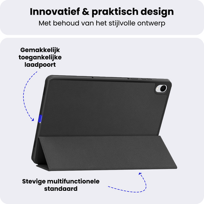 Samsung Galaxy Tab S11 Trifold Bookcase Hoes met Penhouder voor S Pen - Zwart