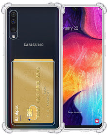Samsung A50/A50s Hoesje Kaarthouder Backcover Shockproof - Transparant